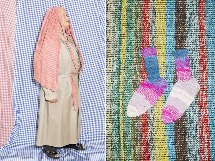 Due opere realizzate dall’artista austriaca Stefanie Moshammer per la mostra Grandmother said it’s okay