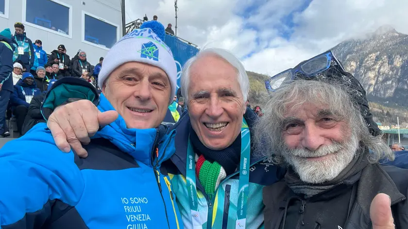 Silvio Fauner, Giovanni Malagò e Mauro Corona