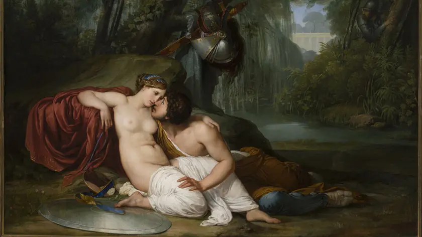 "Rinaldo e Armida" di Hayez, 1813, conservato alle Gallerie dell'Accademia