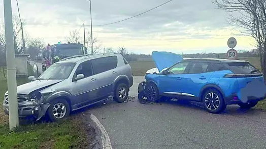 Le vetture coinvolte nell'incidente a Chions