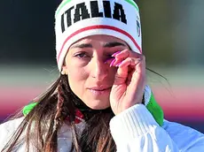 Lisa Vittozzi si commuove sul podio