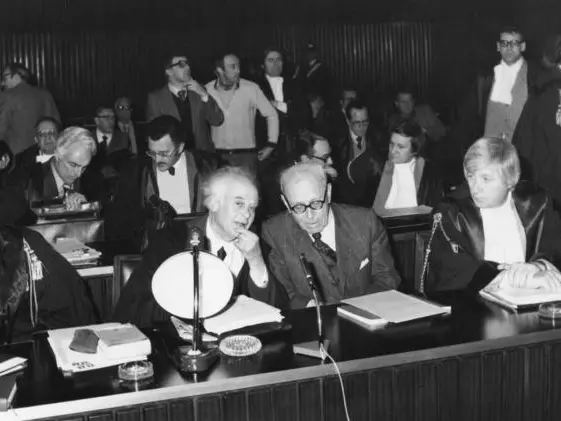 Un momento dello storico processo del ’76 (foto Lombardia Beni culturali)