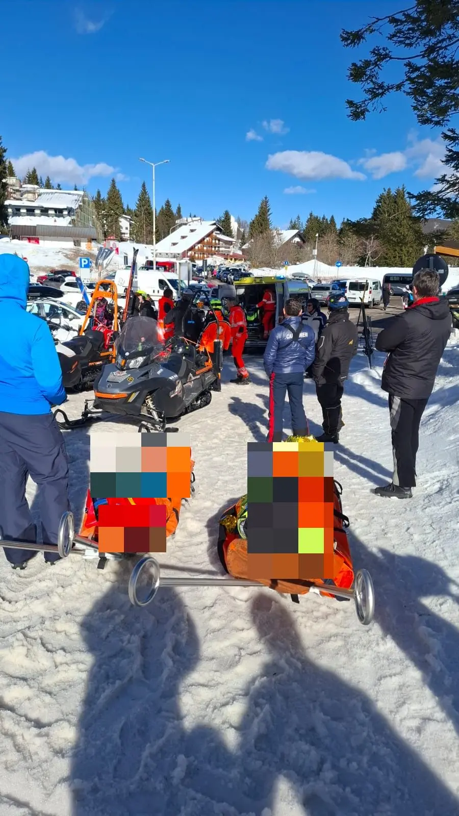 I soccorritori a Piancavallo