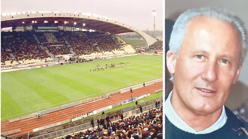 Lorenzo Giacomuzzi Moore ha realizzato alcune opere simbolo di Udine, tra cui lo stadio Friuli
