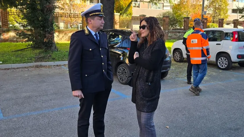 L’ex comandante Carestiato assieme all’assessore Toffano