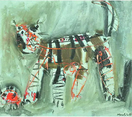 Gatto, 1975, olio su tela