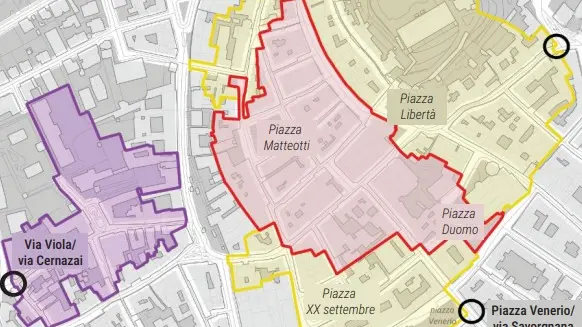 La mappa dei varchi della Ztl attivi dal 13 aprile