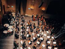 I musicisti della Fvg Orchestra durante un concerto