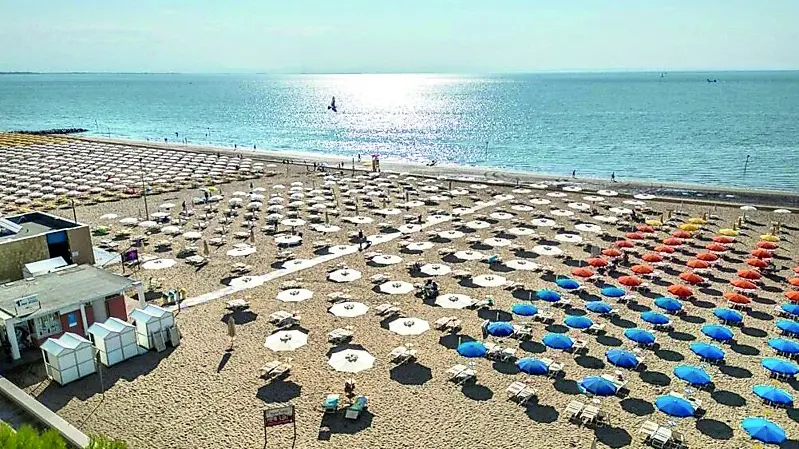 Uno stabilimento di Lignano Sabbiadoro che rientra nelle concessioni balneari