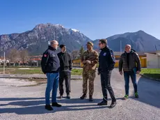 Il gruppo impegnato nel sopralluogo (fotoservizio Petrussi)