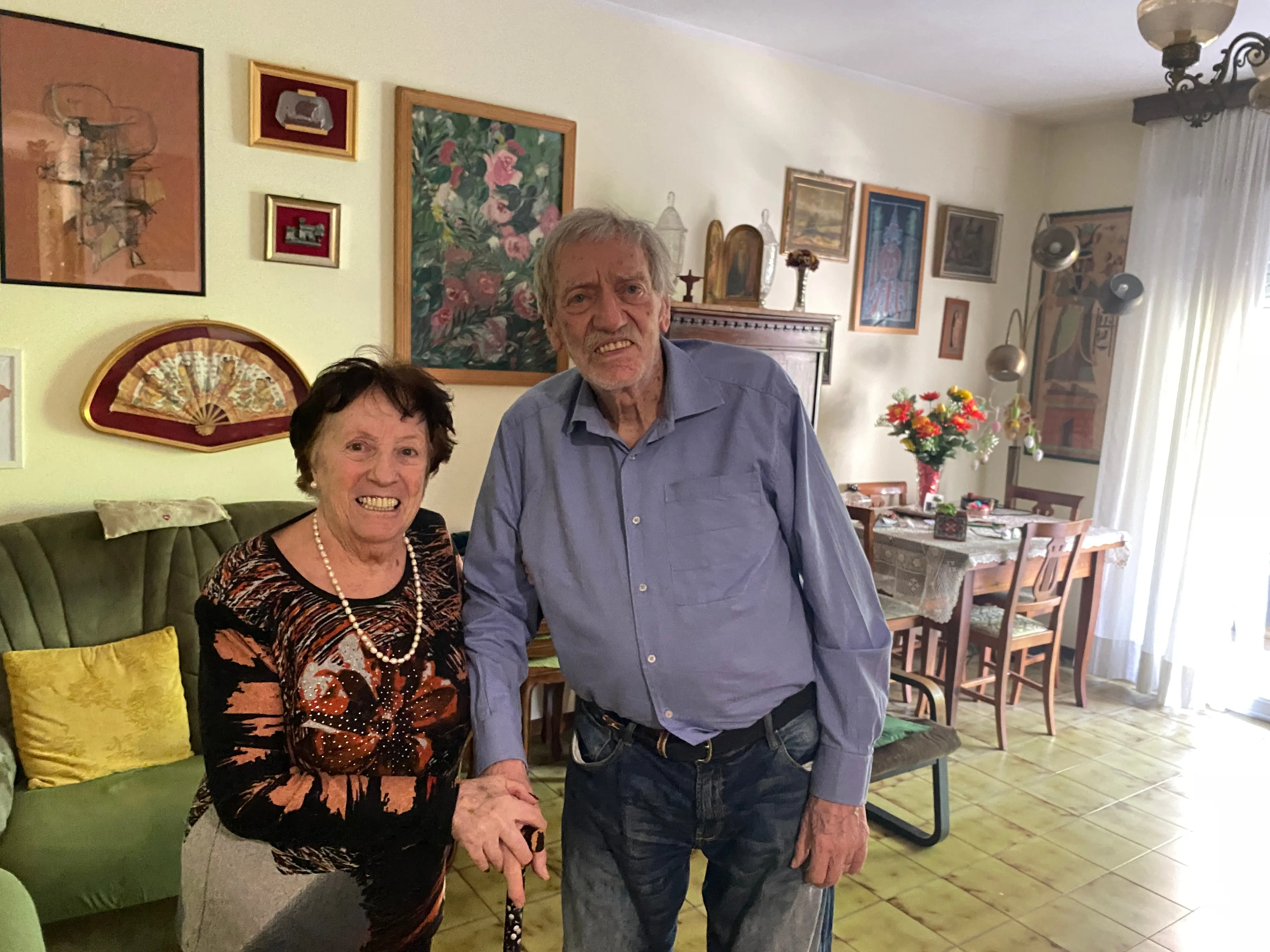 Carlo d'Agostino con la moglie Carla