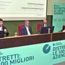 Martedì sera al Carnia Industrial Park di Amaro si è tenuta la quarta tappa dell’iniziativa del gruppo Nem sui Distretti industriali. Nella foto Petrussi, da sinistra gli imprenditori Steven Casasola, ad di Carnia Pneus, Mario Scarsini, legale rappresentante di Spiga Srl, Maurizio Craighero, direttore finanziario di Plan 1 Health e la giornalista del gruppo Nem Maura Delle Case