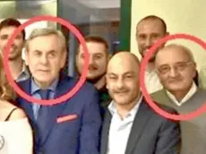 Mario Ruoso e Loriano Bedin (cerchiati) durante una festa nel 2019