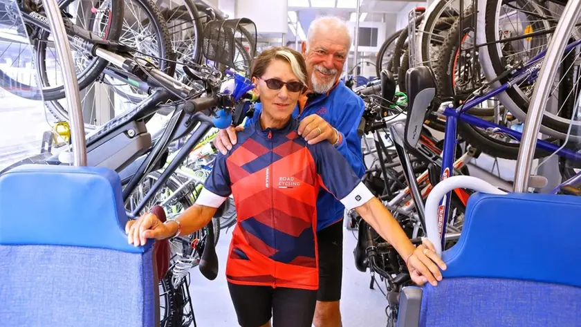 I coniugi Sebastiano Visintin e Liliana Resinovich durante una delle loro gite