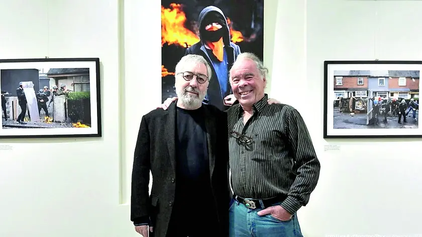 Lo scrittore Chalandon con Frilet