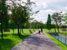 Un render su come sarà trasformata l’ex Piave, con un’area verde a disposizione della città e un bosco urbano
