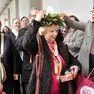 Corona d'alloro a 75 anni per Alida Liberale (Foto Petrussi)