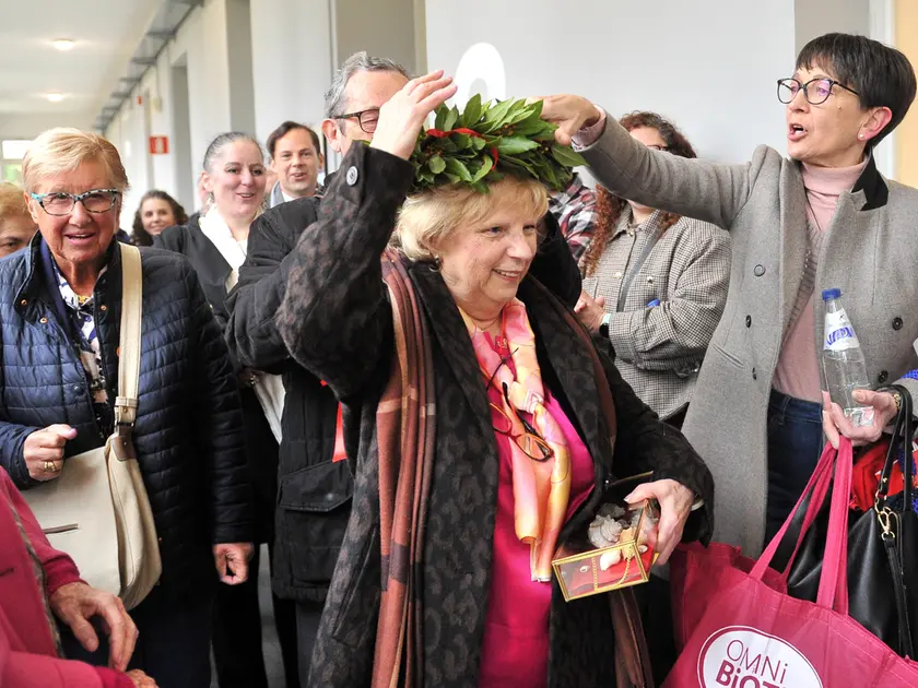 Corona d'alloro a 75 anni per Alida Liberale (Foto Petrussi)