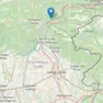 Nella mappa è indicato l'epicentro della scossa di terremoto, vicino a Moggio Udinese