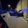 L'auto finita contro il muro di una casa ad Azzano Decimo