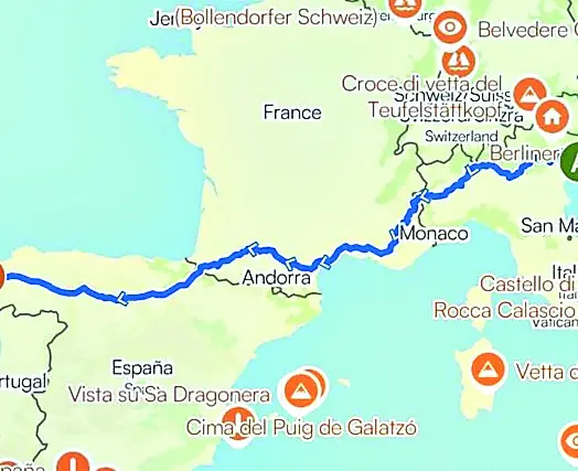 L’itinerario che sta percorrendo Antonio Iodice, 33 anni, di Casarsa