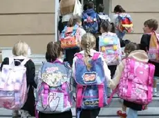 Bambini all’ora della campanella in una scuola elementare