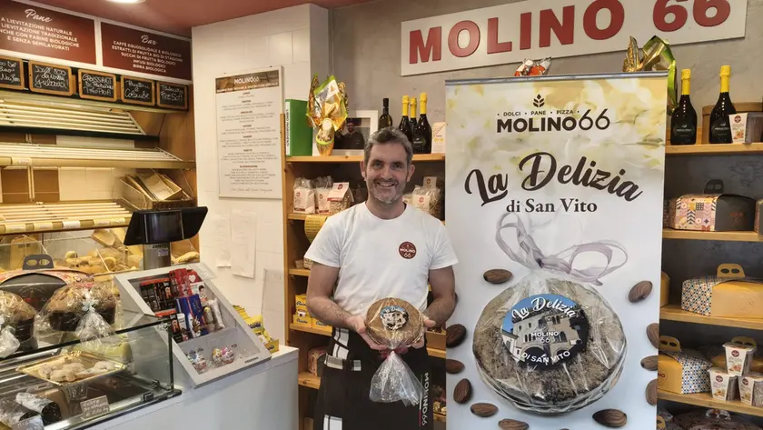 Alessandro Giacomini del panificio pasticceria Molino66, a San Vito al Tagliamento