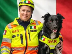 Elena Meda e il suo compagno a quattro zampe Gangster