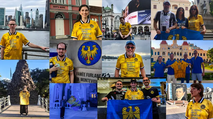 Le "cartoline" dei tifosi dell'Udinese in giro per il mondo dall'America all'Australia