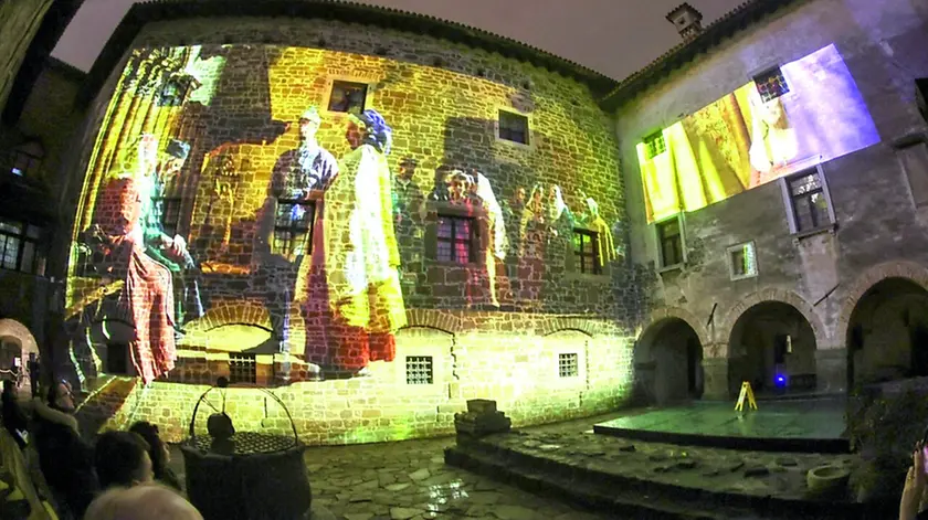Una delle proiezioni alle quali si può assistere in castello e nei borghi a Gorizia
