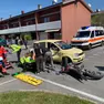 I soccorsi sul luogo dell'incidente a Udine