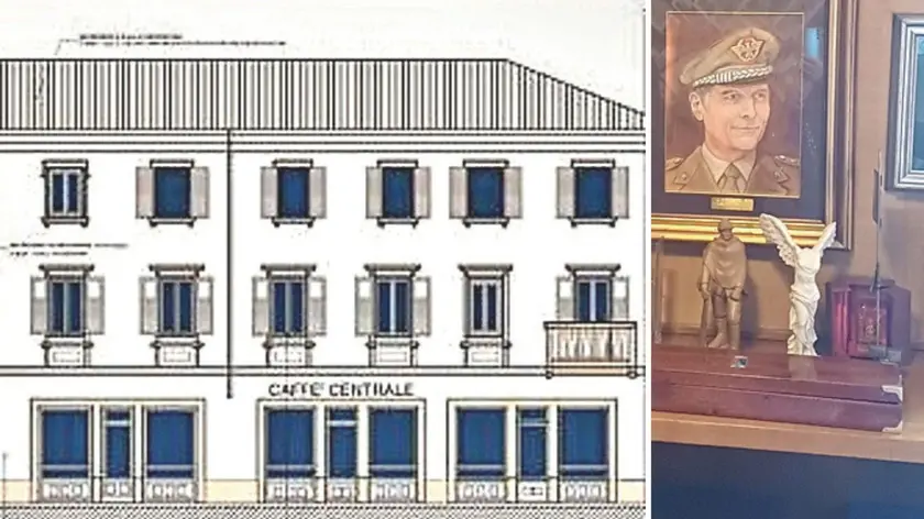 Il render del progetto di riqualificazione e il generale Santini