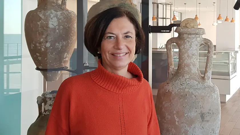 La direttrice Novello nel museo di Archeologia subacquea di Grado