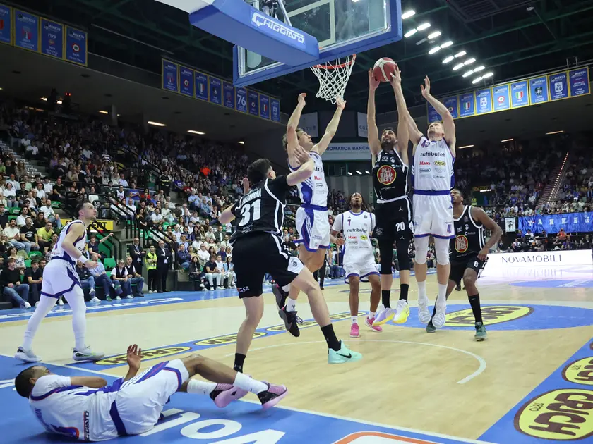 Un momento del match tra Treviso e Udine