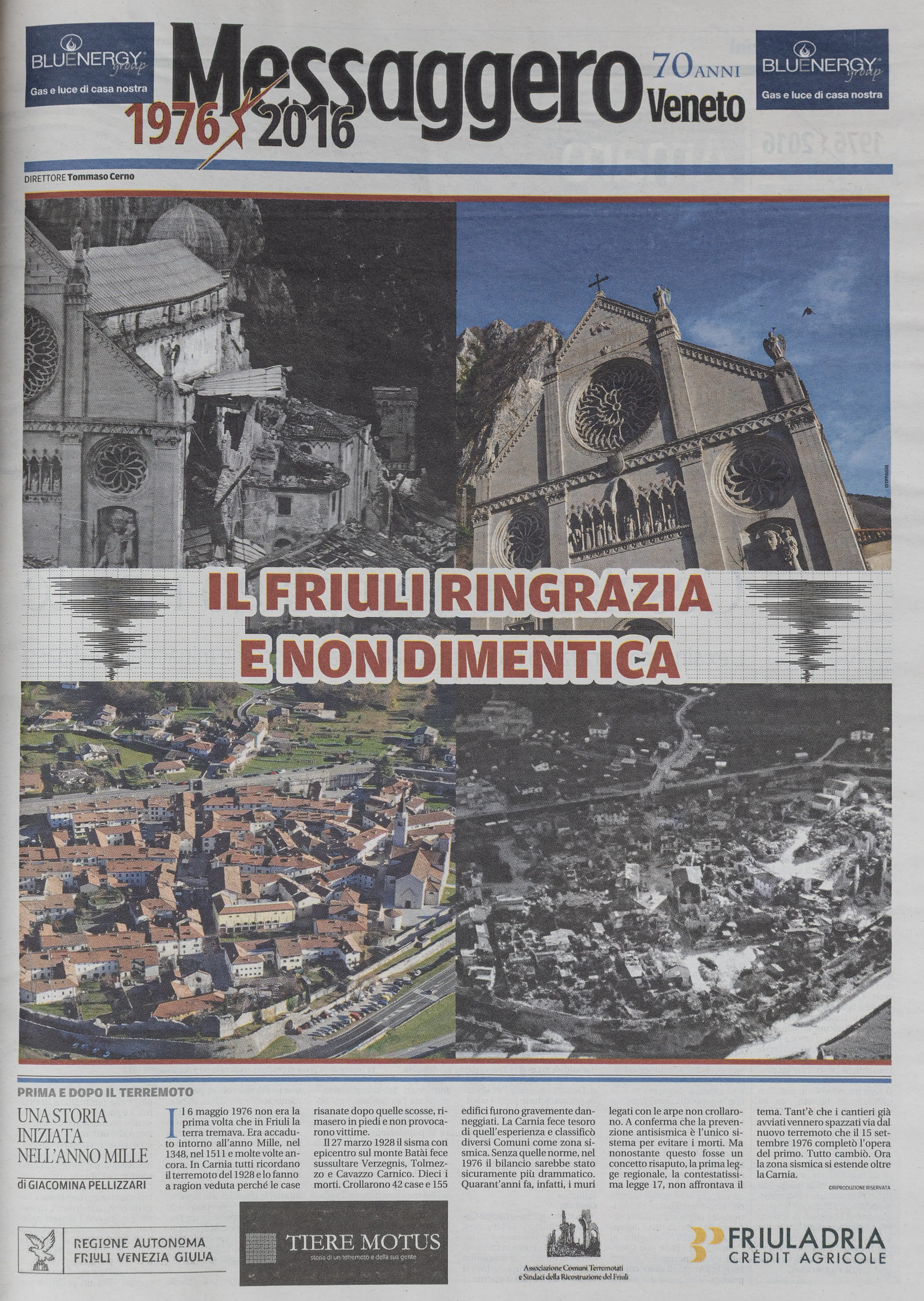 Dal giorno dopo la prima scossa, che alle 21 del 6 maggio 1976 raggiunse una Magnitudo di 6.5 alle repliche sismiche dei giorni successi, fino agli ulteriori sismi registrati quattro mesi dopo, a settembre: l'11 venne rilevato un sisma di Magnitudo 5.6, il 15 di Magnitudo 6. La devastazione immortalata dai primi, drammatici scatti fotografici, i morti, le testimonianze e le disperate richieste di aiuto della popolazione: un resoconto crudo, come quel sentimento che per mesi oscurò il Friuli: la paura. (Archivio Messaggero Veneto)