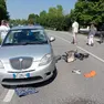 L'auto e la bici coinvolte nell'incidente a Gonars