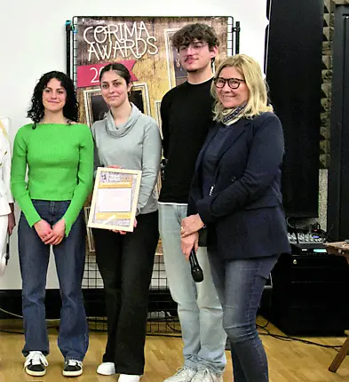 I ragazzi dell’Isis Malignani con la professoressa Rigonat