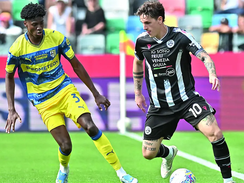 Nicolò Zaniolo nell’attacco dell’Udinese che sfiderà stasera la Lazio ©Foto Petrussi