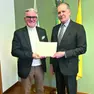 Emanuele Ettore con l’ambasciatore Hadil da Rocha-Vianna, a Milano