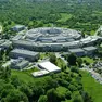 Una veduta dall’alto del Sincrotrone a Basovizza, uno dei luoghi simbolo del mondo della scienza Fvg