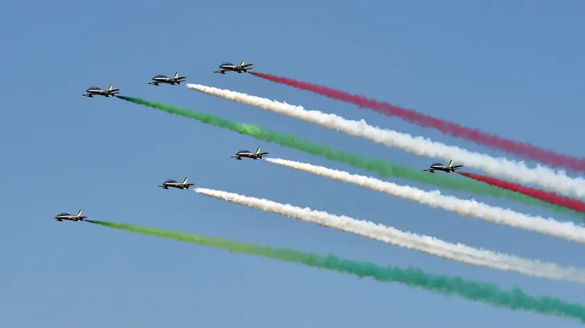 Le Frecce Tricolori a Rivolto: mercoledì sorvoleranno Gemona (foto Petrussi)