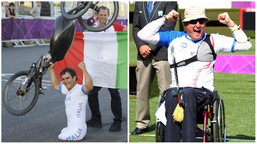 Alex Zanardi e Oscar De Pellegrin alle Paralimpiadi di Londra