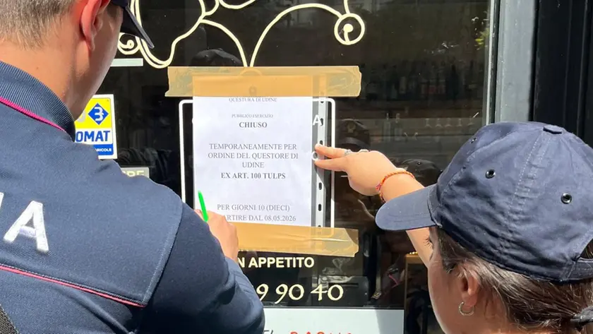 Sicurezza a Udine, sospesa la licenza a un bar in Borgo Stazione