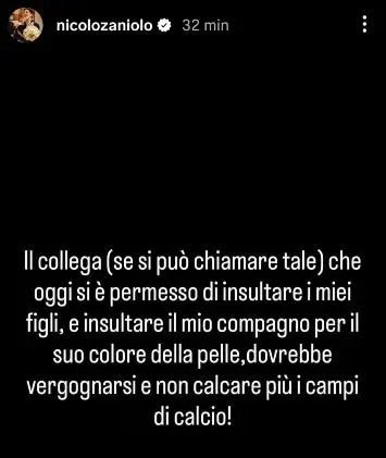 Il commento sul suo profilo Instagram di Nicolò Zaniolo