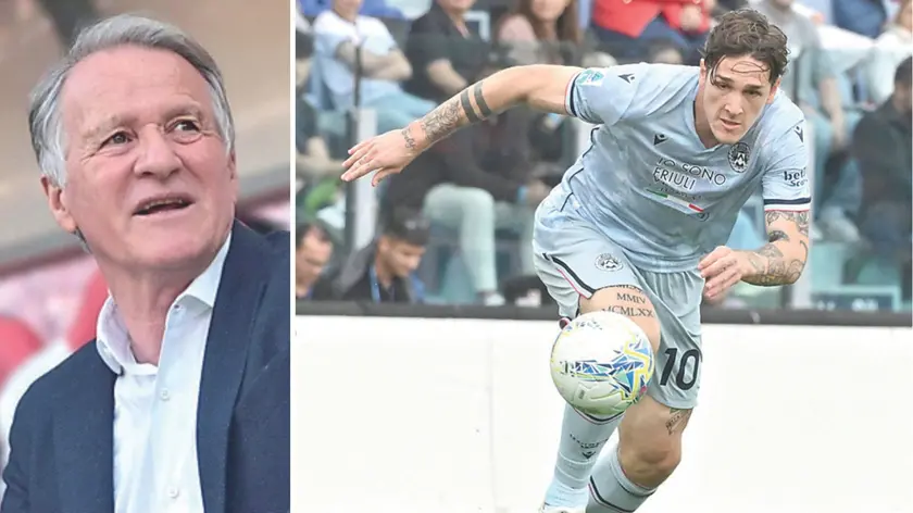 Il tecnico Attilio Tesser e, a destra, il bianconero Nicolò Zaniolo (foto Petrussi)