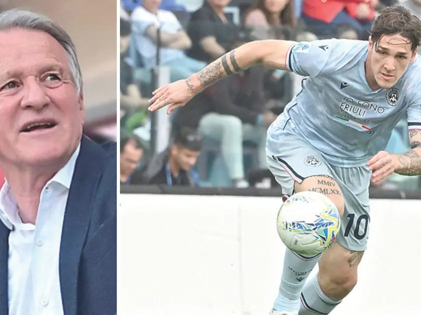 Il tecnico Attilio Tesser e, a destra, il bianconero Nicolò Zaniolo (foto Petrussi)
