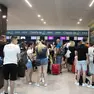 Turisti al check-in al Trieste Airport (foto Katia Bonaventura)