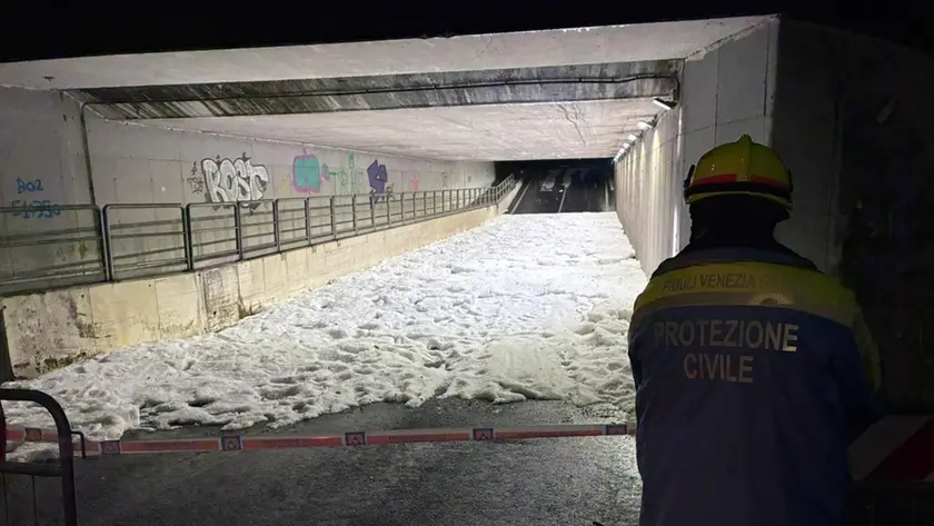 Il sottopasso fra Ronchi e Vermegliano dopo il maltempo