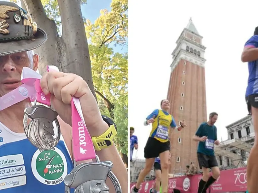 Gianluca Pagazzi, 58 anni, l'alpino friulano che ha salvato un concorrente della maratona di Venezia