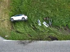 Una vista dall'alto dell'incidente verificatosi a Fontanafredda